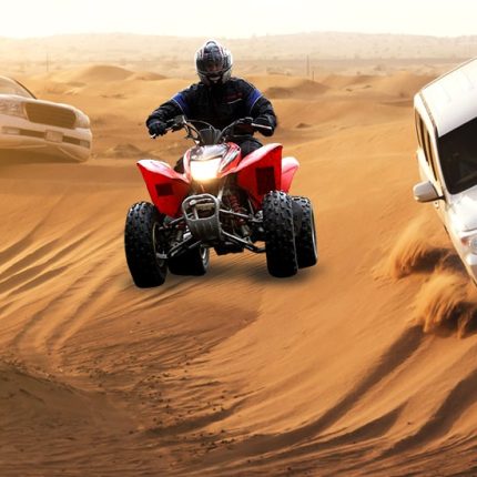 Morning Desert Safari Combo with Quad Bike, Camel Ride and Sand Boarding